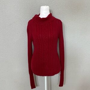 High Sierra Deep Red Cowl Neck Sweater